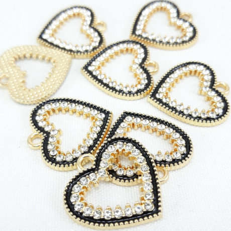 Przywieszka ozdobna  złote serce   5681