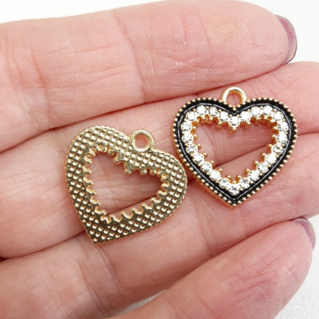 Przywieszka ozdobna  złote serce   5681