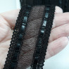 Chiffon ribbon with edging 35mm/1m black 1918
