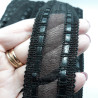 Chiffon ribbon with edging 35mm/1m black 1918