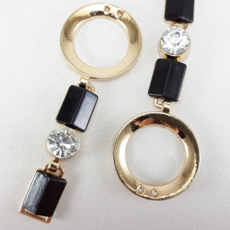 Metalowy łącznik ozdobny – element do odzieży biżuterii handmade