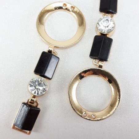 Metalowy łącznik ozdobny – element do odzieży biżuterii handmade