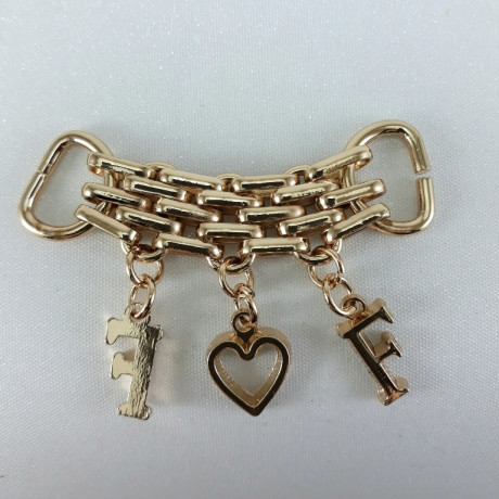 Metalowy łącznik ozdobny – element do odzieży biżuterii handmade