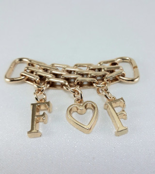 Metalowy łącznik ozdobny – element do odzieży biżuterii handmade