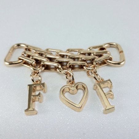 Metalowy łącznik ozdobny – element do odzieży biżuterii handmade