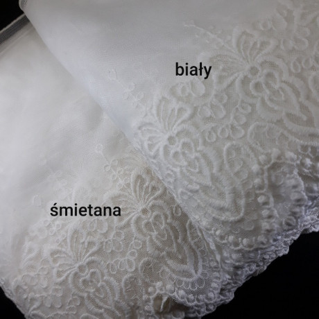 Koronka haft na tiulu – delikatna i elegancka tkanina