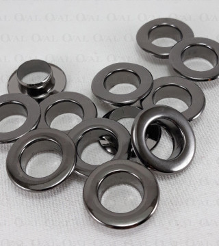 Oczka nierdzewne 10mm/200szt   ciemny nikiel  PŁASKIE 4820