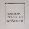 Label raw material composition, washing instructions COTTON 2771