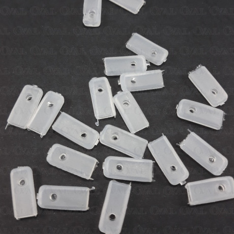 Końcówki do fiszbin tkanych 6mm/10szt białe 5552