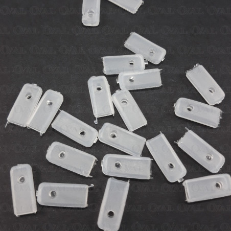 Końcówki do fiszbin tkanych 6mm/10szt białe 5552