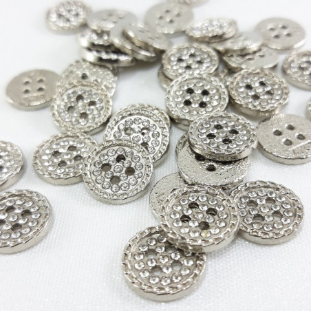 Guzik metalowy z dżetami 12mm/100szt  5773