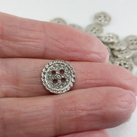 Guzik metalowy z dżetami 12mm/100szt  5773