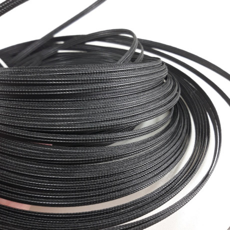 Fiszbiny tkane 4mm/25y czarny 5787