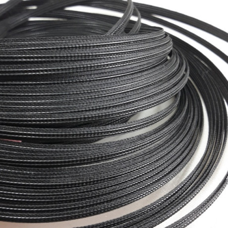 Fiszbiny tkane 4mm/25y czarny 5787