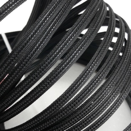 Fiszbiny tkane 4mm/25y czarny 5787