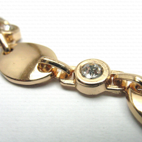 Decorative connector with rhinestones no. 1674