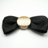 Kokardka ozdobna czarna, metalowy środek ok. 65mm Nr: 1683