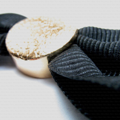 Decorative black bow, metal centre approx. 65 mm No: 1683