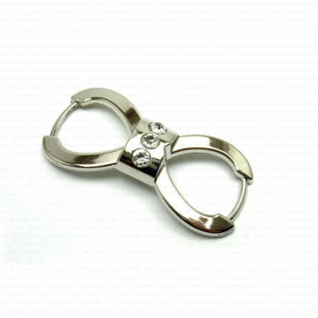 Decorative connector with rhinestones gold/silver no. 1680