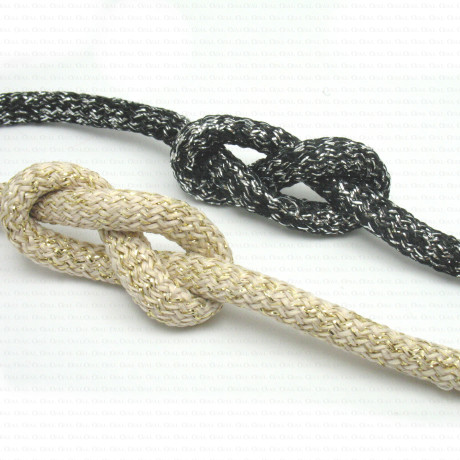 Cord with silver or gold thread 7mm 1691