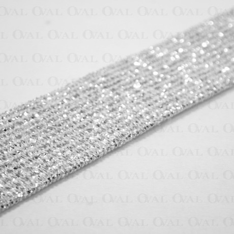 Silver elastic 15mm, 20mm, 30mm, 40mm / 1 roll 25m 1723
