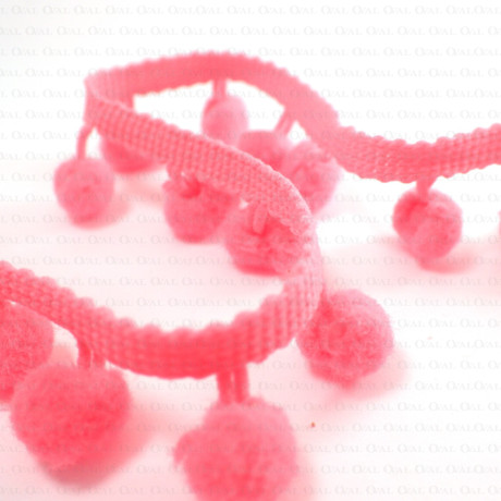 Pom-poms on tape, various colours, 1 m   no. 1742