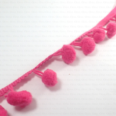 Pom-poms on tape, various colours, 1 m   no. 1742