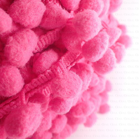 Pom-poms on tape, various colours, 1 m   no. 1742