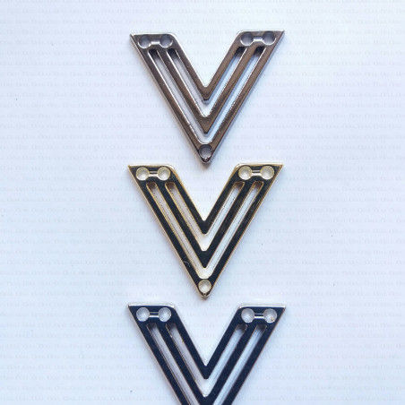 Gold, silver, dark silver metal plate 1773