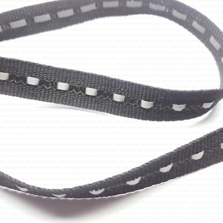 Grosgrain tape with reflective strip 10mm/5 1800