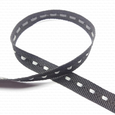 Grosgrain tape with reflective strip 10mm/5 1800