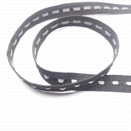 Grosgrain tape with reflective strip 10mm/5 1800