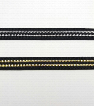 Decorative white and black elastic 1815