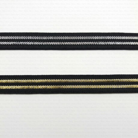 Decorative white and black elastic 1815