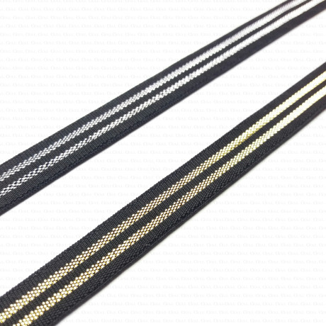 Decorative white and black elastic 1815