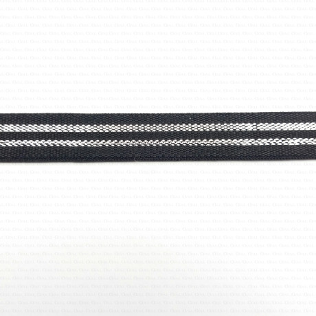 Decorative white and black elastic 1815