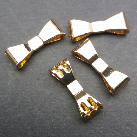 Metal application – sew-on bow no. 997