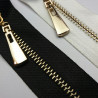 16 cm metal zips on satin tape 1835