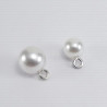 Pearl button Pack of 10 pcs with silver or gold shank 1851