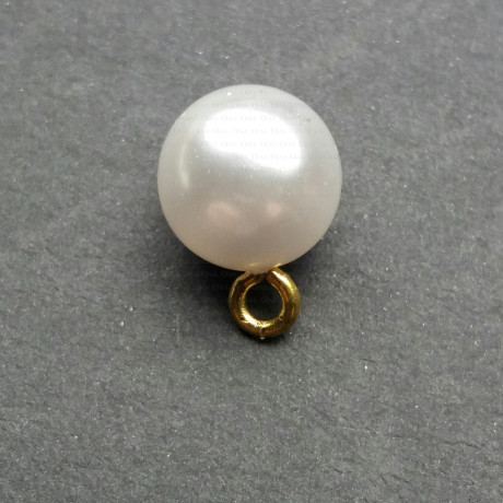 Pearl button Pack of 10 pcs with silver or gold shank 1851