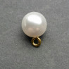 Pearl button Pack of 10 pcs with silver or gold shank 1851