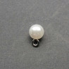 Pearl button Pack of 10 pcs with silver or gold shank 1851