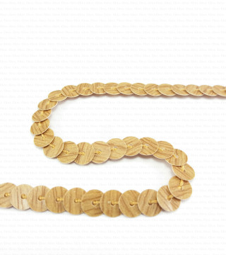 cekiny na taśmie jasny brąz 204