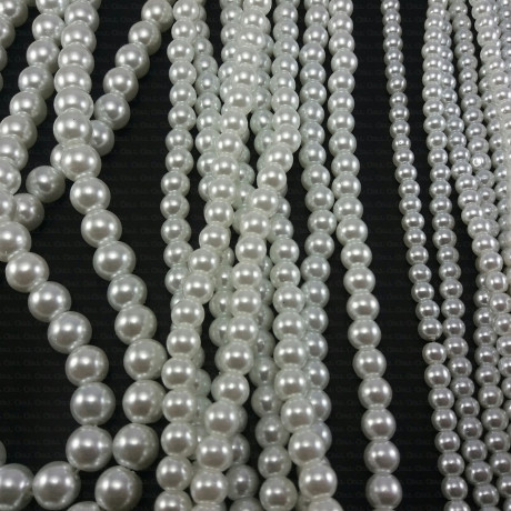 Glass pearl on string 4mm, 6mm, 8mm, 10mm 1853