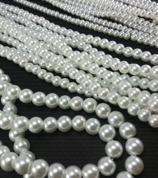 Glass pearl on string 4mm, 6mm, 8mm, 10mm 1853