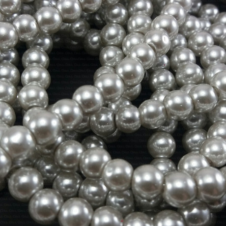 Glass pearl on string 4mm, 6mm, 8mm, 1855
