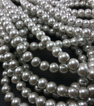 Glass pearl on string 4mm, 6mm, 8mm, 1855