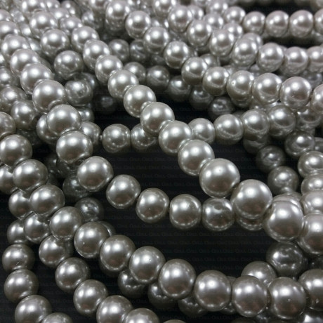 Glass pearl on string 4mm, 6mm, 8mm, 1855