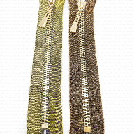 Decorative metal zips 16cm 1372