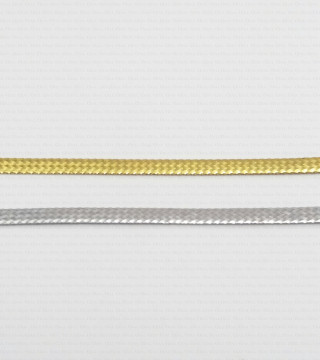 Metallic cord gold, silver 2.8 mm, 1858